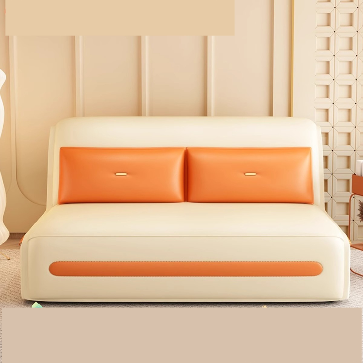 [Pre-ordr] Electric sofa bed, multi-functional, retractable, single and double, small apartment, living room, study, storage, anti-cat's claw cloth-Smart-Living