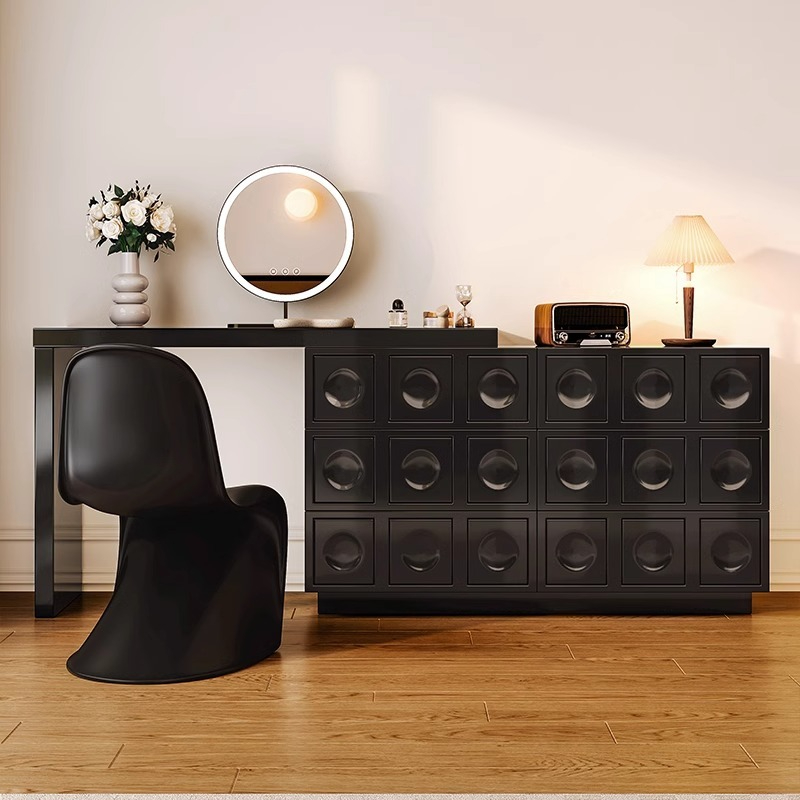 [Pre-order] Retro chest of drawers dressing table bed end retractable multifunctional storage cabinet writing desk designer style medieval style 801#-Smart-Living