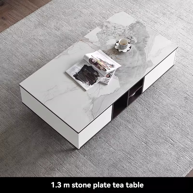 PRE ORDER / BTO PACKAGE - VR - Coffee Table - FD-616 Modern Minimalist Luxury Solid Surface Coffee Table for Small Living Room Household Use