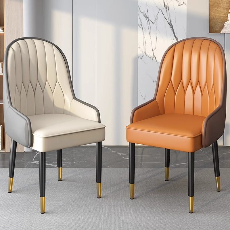 PRE ORDER / BTO PACKAGE - VR - Chair - FD-Y09 Dining Chair, Light Luxury Backrest Chair, Simple and Casual Balcony Chair, High-End Dressing Stool, Manicure Chair, Rental Apartment Thickened Stool