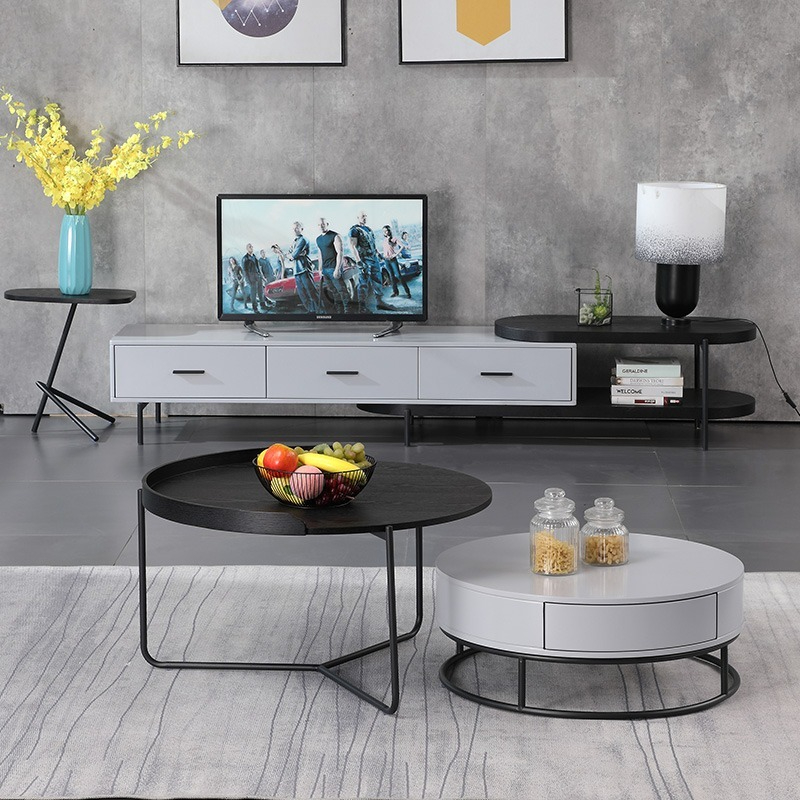 (Pre-Order/BTO Package)Modern minimalist TV console, Nordic light luxury, contemporary simple design for small spaces, creative living room solution, viral home furnishing, extendable