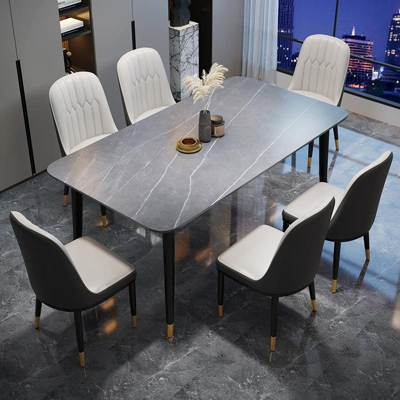 (PRE ORDER / BTO PACKAGE)Italian-Style Modern Sintered Stone Dining Table – Elegant & Affordable Rectangular Table for All Home Sizes