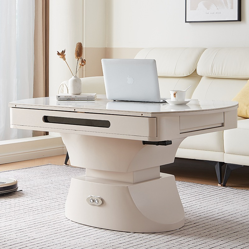 PRE ORDER / BTO PACKAGE - VR - Coffee table -2024#  Smart Electric Lift Coffee Table, Dual-Purpose Dining Table for Living Room, Compact Home Multi-Function Modern Folding Tea Table with Rock Panel