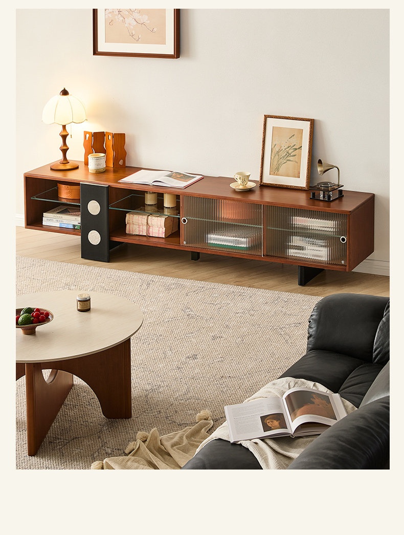 [PRE-ORDER] Customizable Solid Oak Qifang wood TV cabinet and coffee table set.