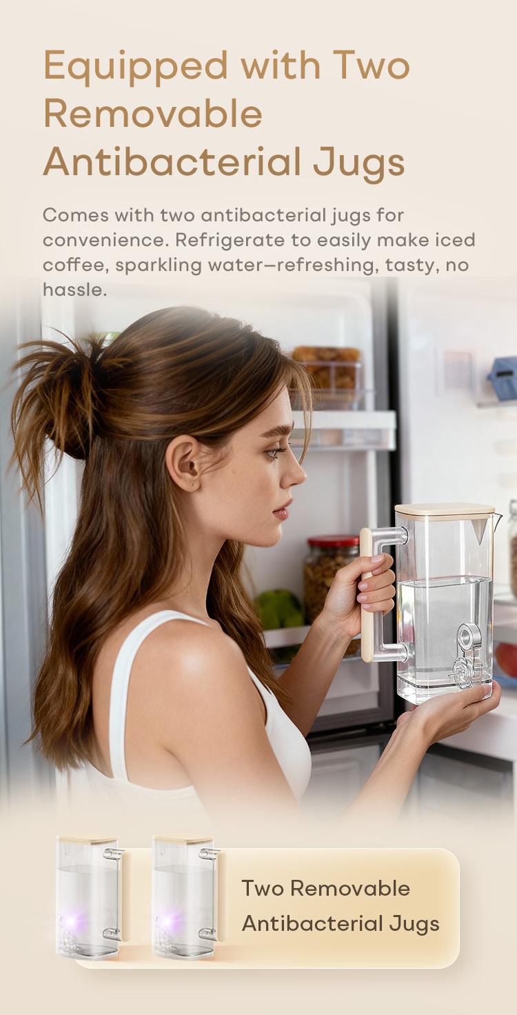 Bewinch G3 Countertop Reverse Osmosis Water Purifier System, No Installation Needed, UV & Mineralization Functions, Compact Design for Sideboard, 7 Temperature Settings, 6 Quantitative Levels