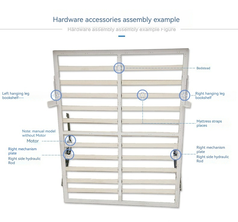 [Pre-order] Electric invisible bed wall bed multi-functional small apartment invisible bed sofa one Murphy bed folding bed hardware accessories-Smart-Living