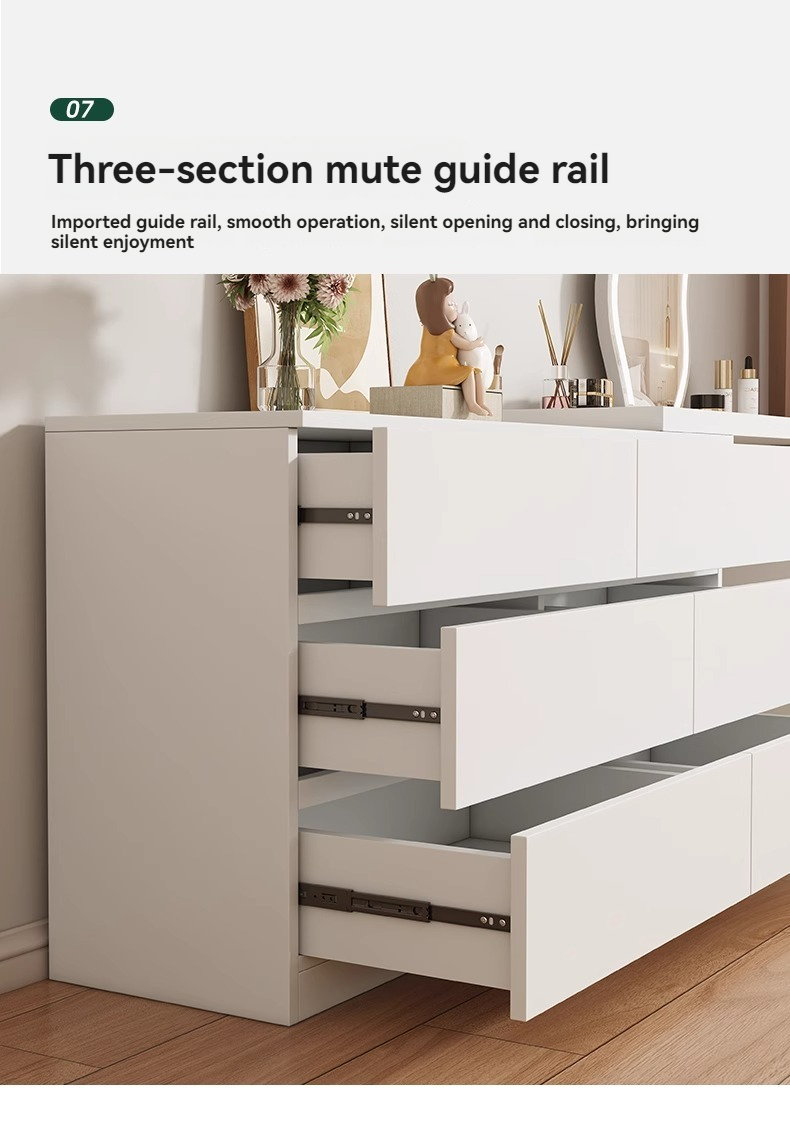 [Pre-order] Cream style six-drawer cabinet simple modern storage cabinet six-drawer cabinet bedroom living room drawer storage cabinet minimalist cabinet-Smart-Living