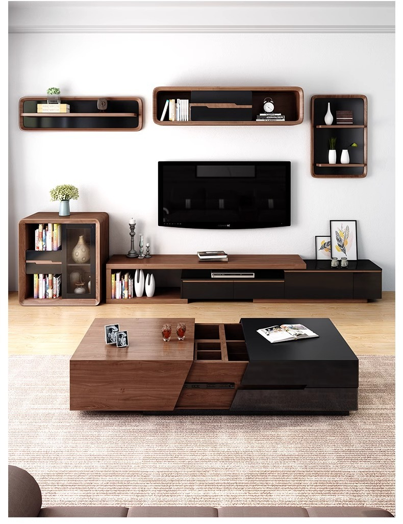 [Pre-order] Nordic coffee table TV cabinet combination simple modern multi-functional small living room furniture set coffee table-Smart-Living