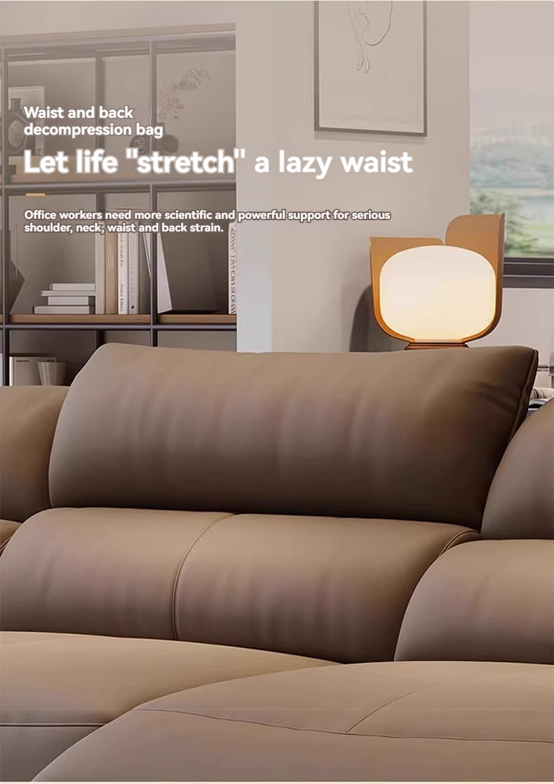 [Pre-order] Chivas official flagship shop electric function sofa Italian simple head leather multifunctional straight sofa light-Smart-Living