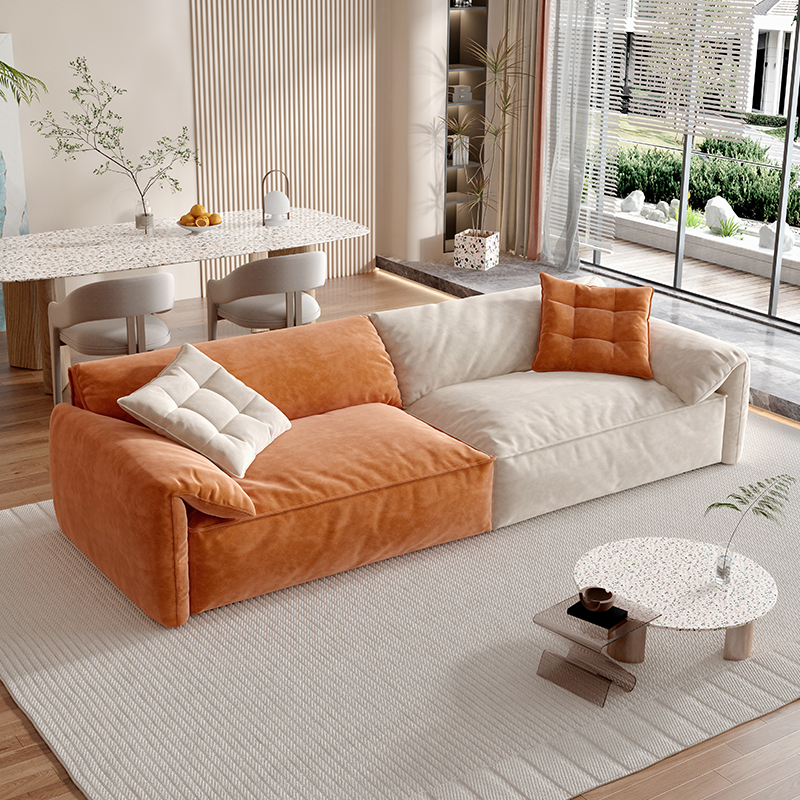 [Pre-order] Modern French elephant ear space-saving living room sofa combination fabric sofa