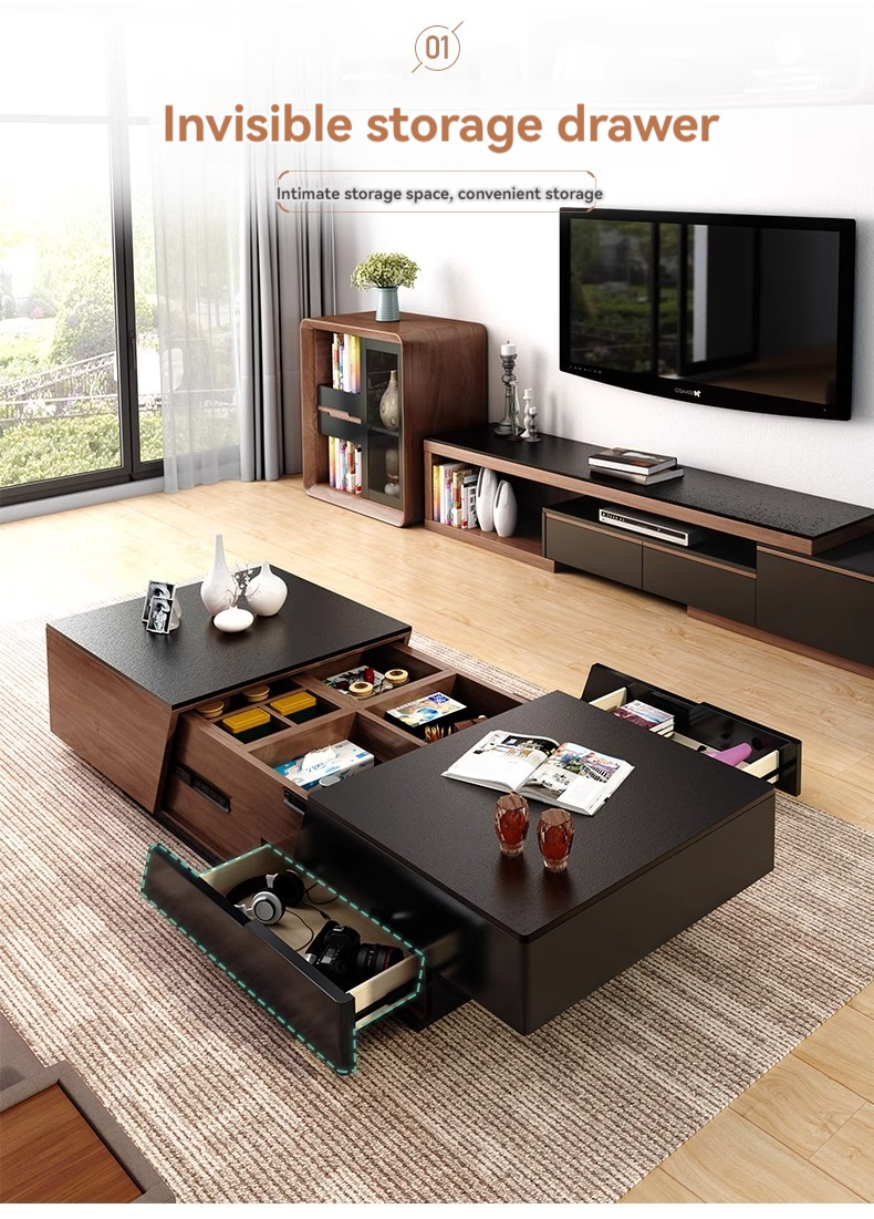 [Pre-order] Nordic coffee table TV cabinet combination simple modern multi-functional small living room furniture set coffee table-Smart-Living