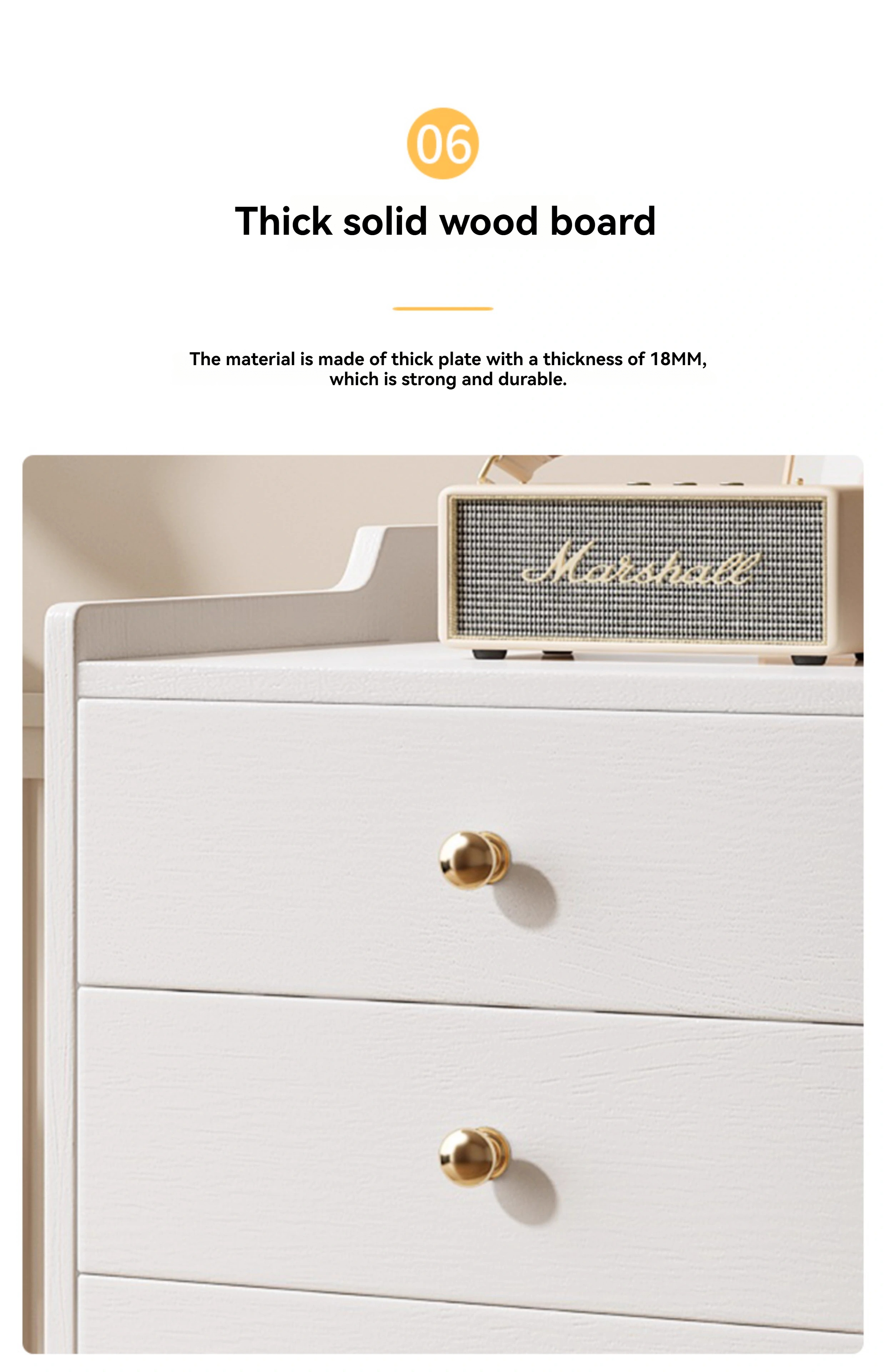 [Pre-order] Smart solid wood dressing table modern simple small apartment bedside cabinet drawer dressing table multifunctional flip storage cabinet-Smart-Living