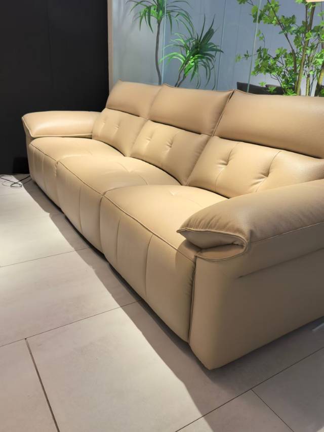 ( PRE - ORDER ) MEERKAT SHOWROOM Top-Grain Leather Electric Recliner Sofa – Modern Zero-Wall Design for Living Room