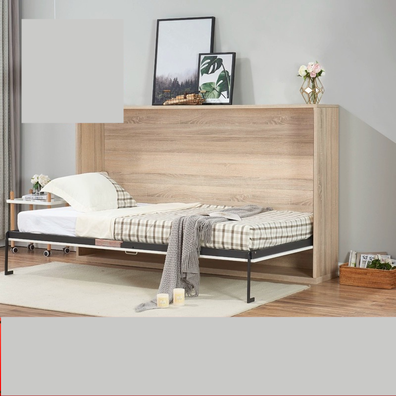 [Pre-order]  Nordic style rollover automatic leg invisible bed Folding bed hidden bed Multi-functional wall bed invisible smart home bed-Smart-Living