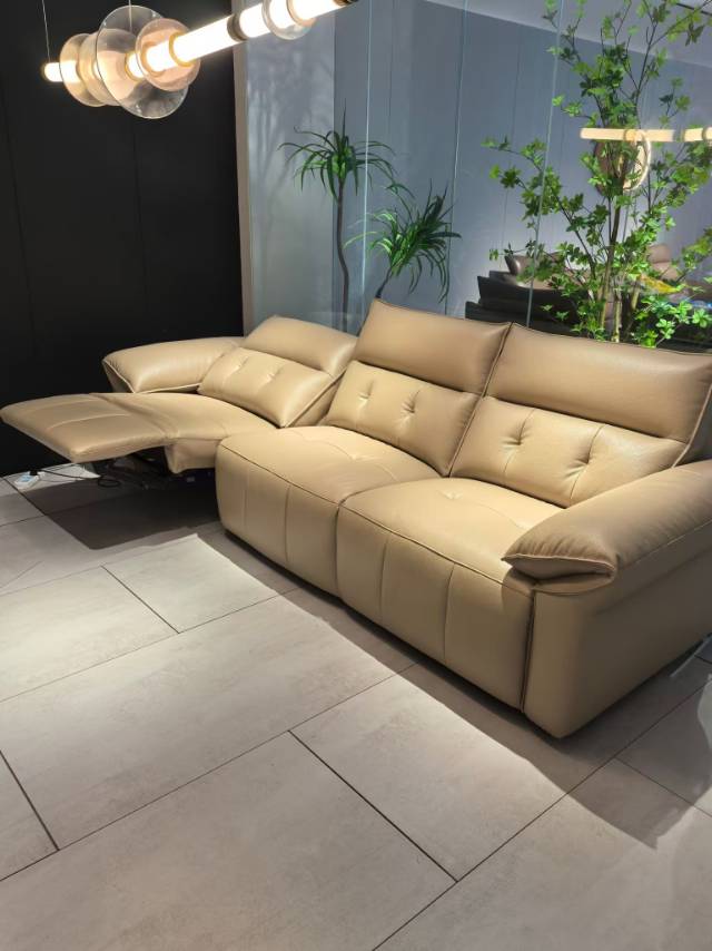 ( PRE - ORDER ) MEERKAT SHOWROOM Top-Grain Leather Electric Recliner Sofa – Modern Zero-Wall Design for Living Room