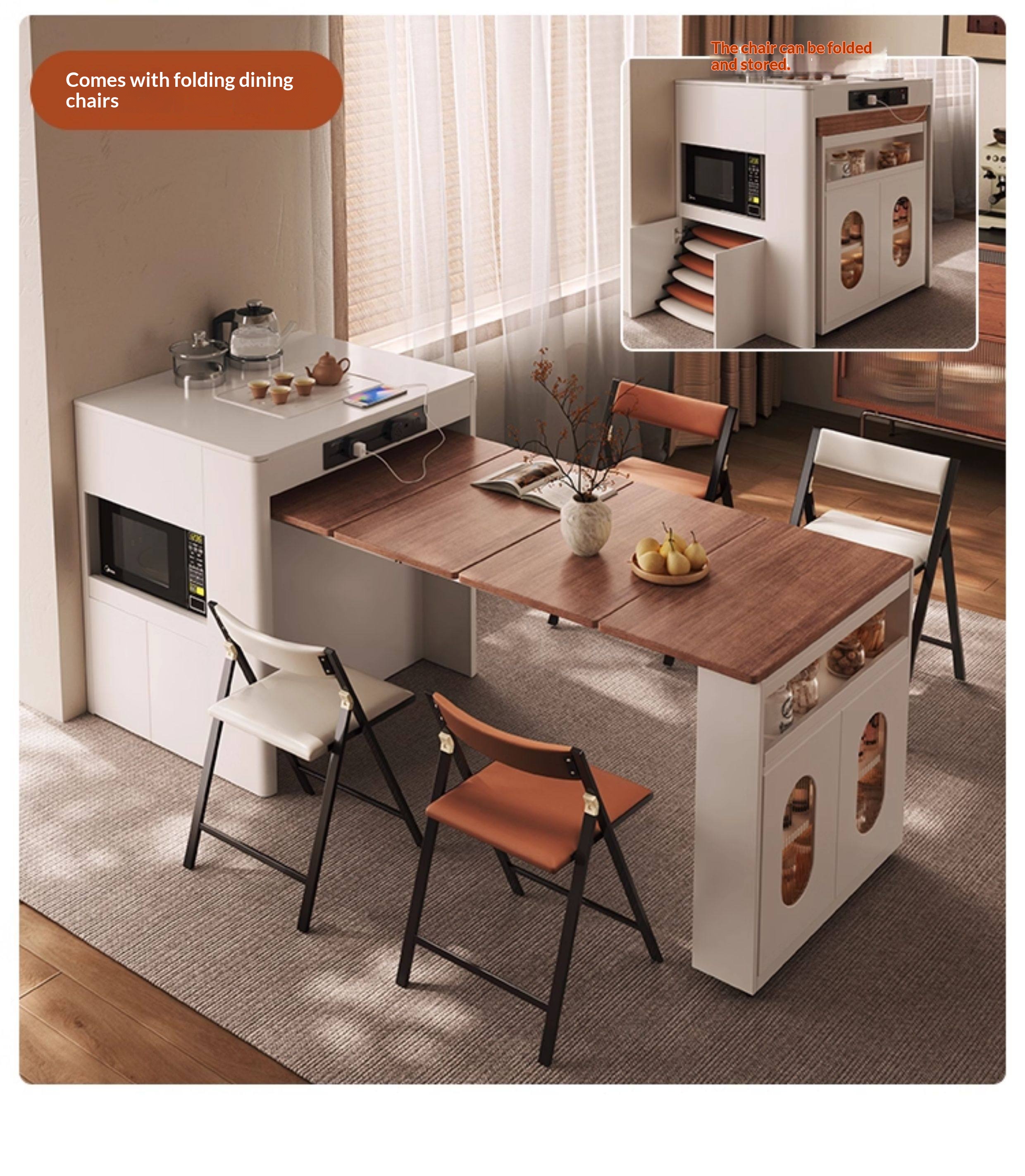 [PRE-ORDER] Dining Sideboard, Island Countertop, and Dining Table Combination