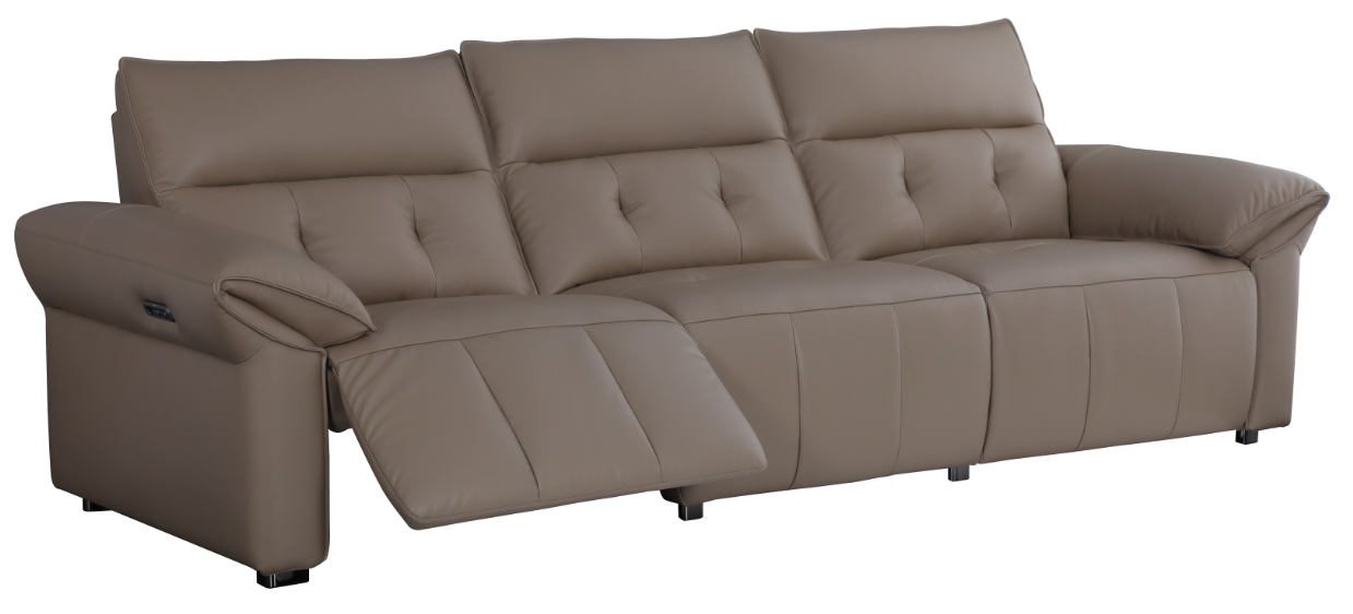 ( PRE - ORDER ) MEERKAT SHOWROOM Top-Grain Leather Electric Recliner Sofa – Modern Zero-Wall Design for Living Room