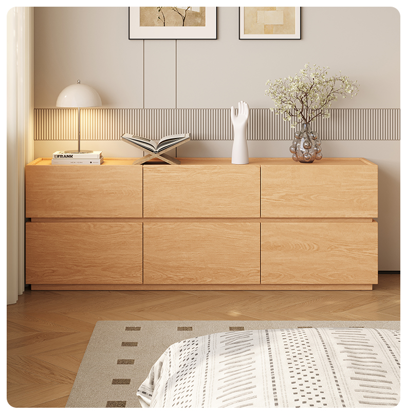 [PRE-ORDER] Custom solid wood 3-4-6 drawer chest, living room wall-mounted storage cabinet.