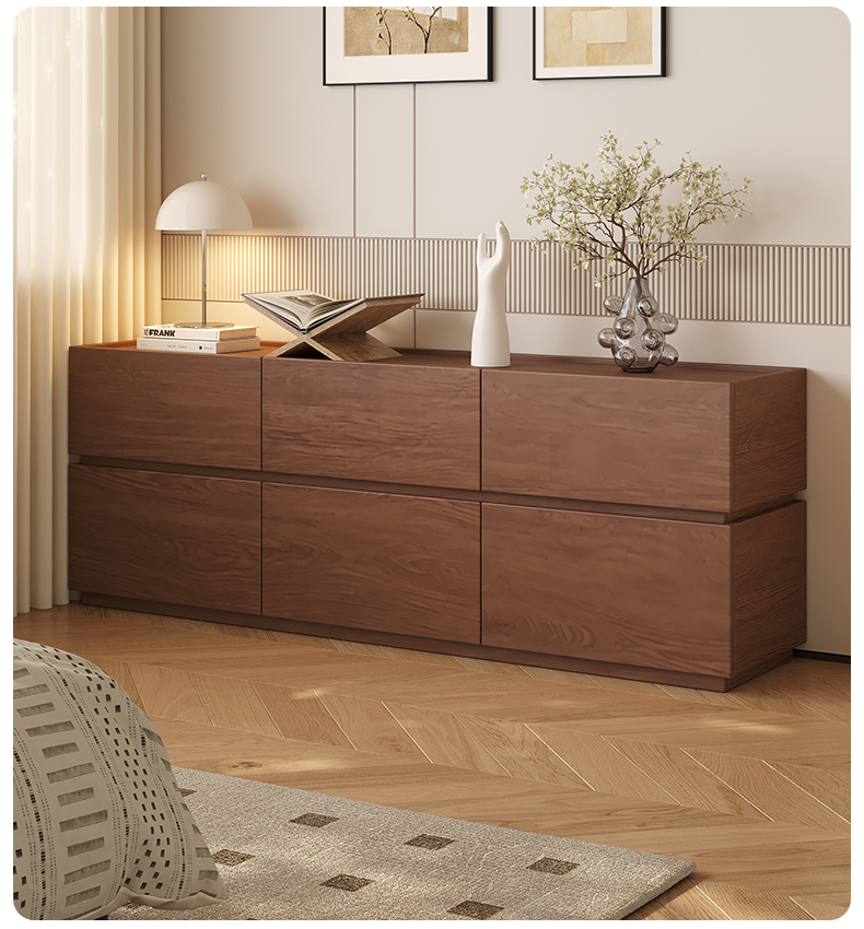 [PRE-ORDER] Custom solid wood 3-4-6 drawer chest, living room wall-mounted storage cabinet.