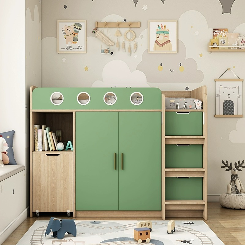 [Pre-order] Nordic children's bed elevated bed bed bed under cabinet desk bed wardrobe one multi-functional tatami bedding combination-Smart-Living