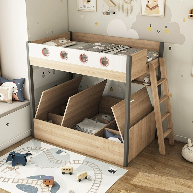 [Pre-order] Children's bed bunk bed with width high and low bed multi-functional combination double bed storage bed mother bed tow bed small apartment type-Smart-Living
