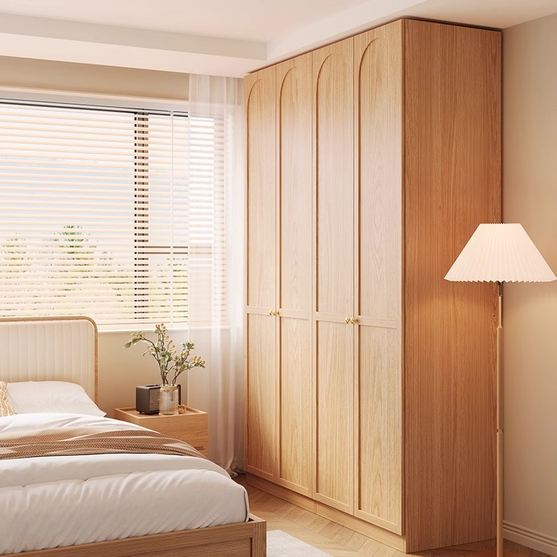 [Pre-order] Modern minimalist retro one door to top wardrobe for home use, bedroom, small unit, swing door, solid wood ecological board, large wardrobe-Smart-Living