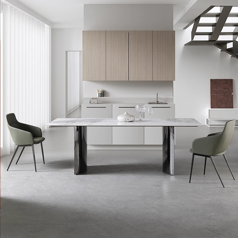 PRE ORDER / BTO PACKAGE - VR - Dinning Table - FD-C15 Italian-style Luxury Marble Dining Table - Modern Minimalist Designer Large Space Creative High-End Dining Table
