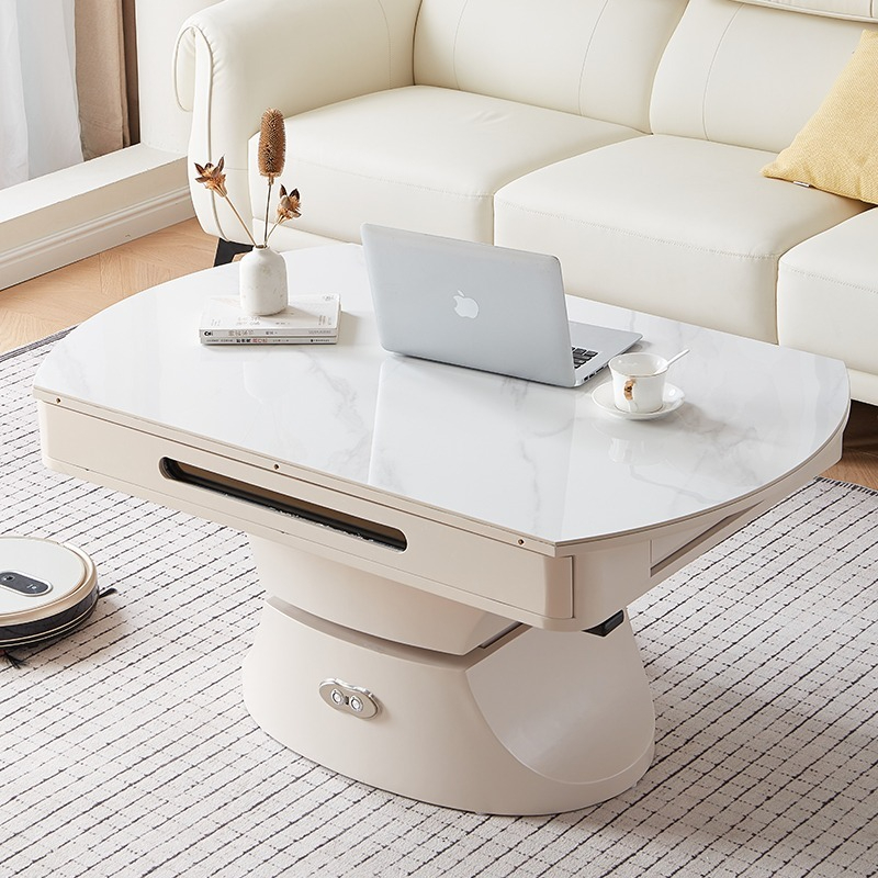 PRE ORDER / BTO PACKAGE - VR - Coffee table -2024#  Smart Electric Lift Coffee Table, Dual-Purpose Dining Table for Living Room, Compact Home Multi-Function Modern Folding Tea Table with Rock Panel