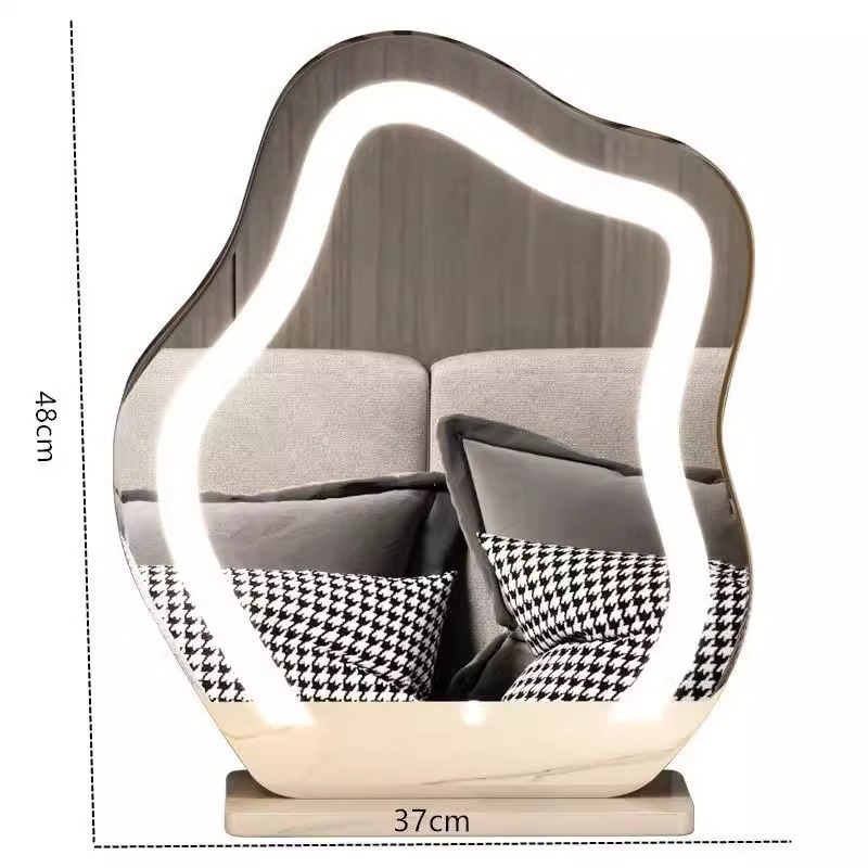 [Pre-order] Internet celebrity cloud mirror smart LED desktop bedroom dressing table makeup mirror home creative with light creative table lamp-Smart-Living