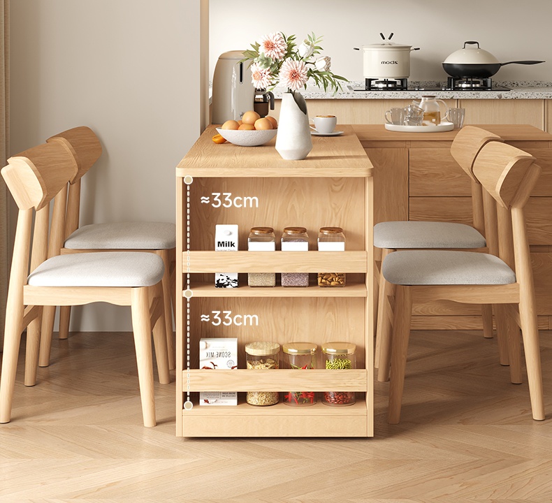 [PRE-ORDER] Guobu solid wood extendable rotating dining table