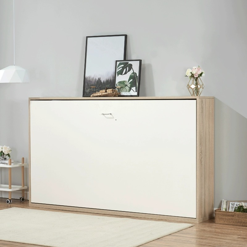 [Pre-order]  Nordic style rollover automatic leg invisible bed Folding bed hidden bed Multi-functional wall bed invisible smart home bed