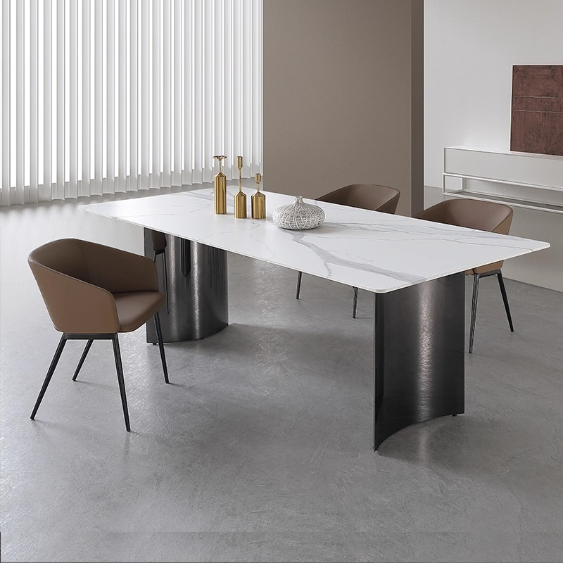 PRE ORDER / BTO PACKAGE - VR - Dinning Table - FD-C15 Italian-style Luxury Marble Dining Table - Modern Minimalist Designer Large Space Creative High-End Dining Table