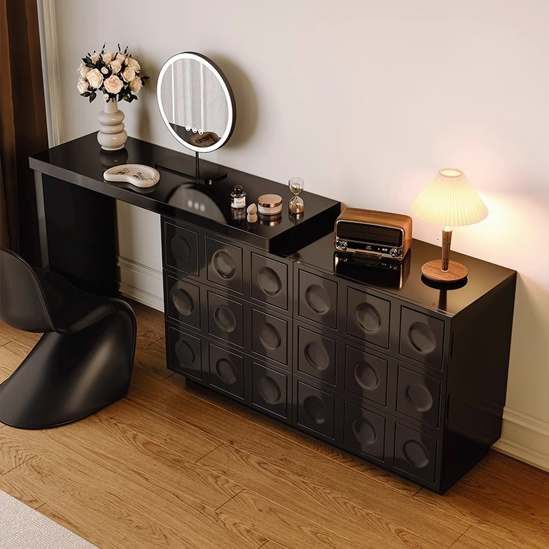 [Pre-order] Retro chest of drawers dressing table bed end retractable multifunctional storage cabinet writing desk designer style medieval style 801#-Smart-Living