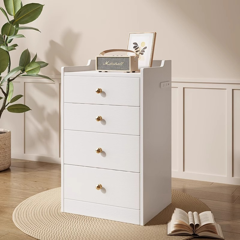 [Pre-order] Smart solid wood dressing table modern simple small apartment bedside cabinet drawer dressing table multifunctional flip storage cabinet-Smart-Living