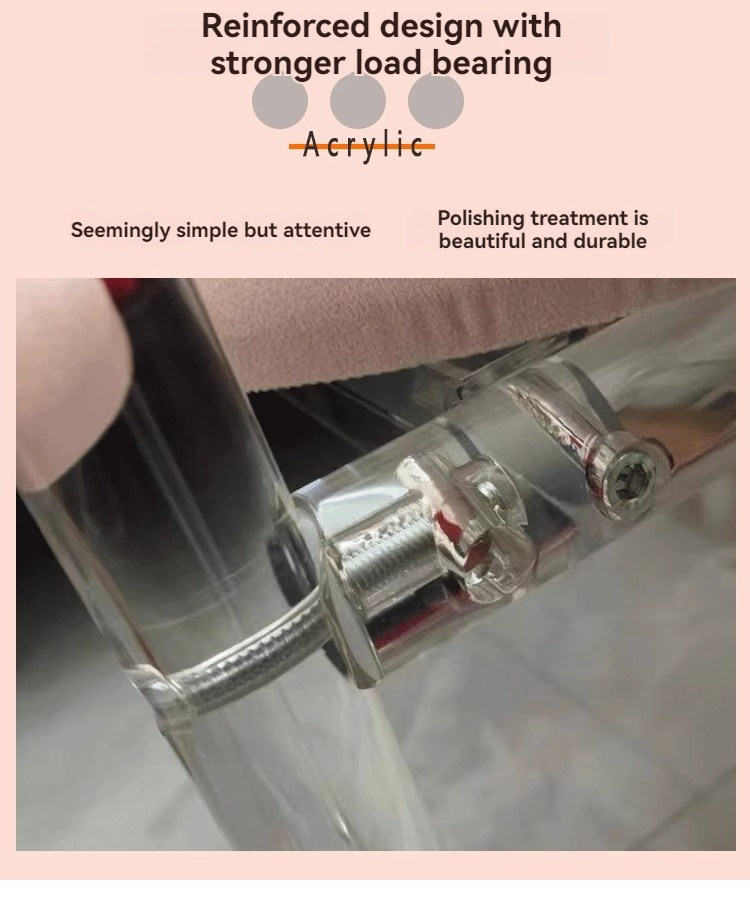 [Pre-order] Casual simple makeup chair net red dressing stool transparent high-end acrylic chair Nordic style dining table chair light luxury-Smart-Living