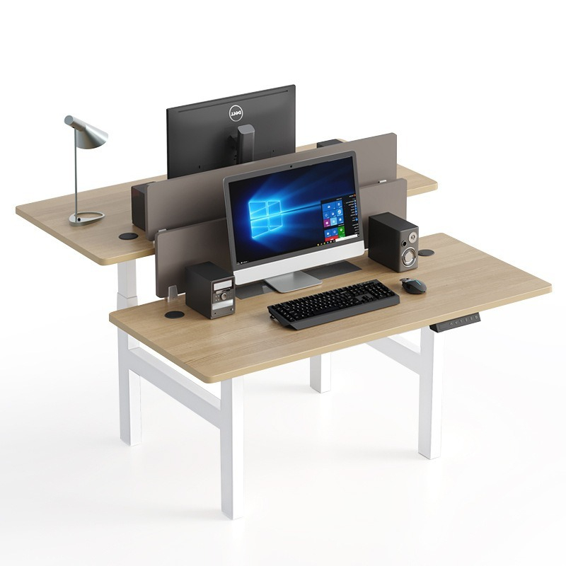 [Pre-order] Intelligent electric lift desk simple modern 4 staff height adjustable screen workstation computer desk-Smart-Living
