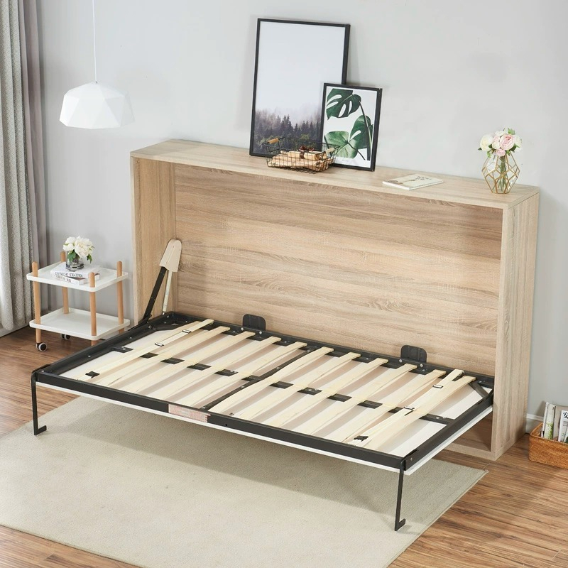 [Pre-order]  Nordic style rollover automatic leg invisible bed Folding bed hidden bed Multi-functional wall bed invisible smart home bed-Smart-Living