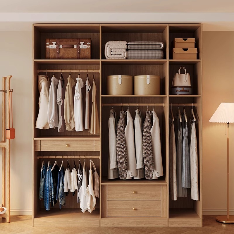 [Pre-order] Modern minimalist retro one door to top wardrobe for home use, bedroom, small unit, swing door, solid wood ecological board, large wardrobe-Smart-Living