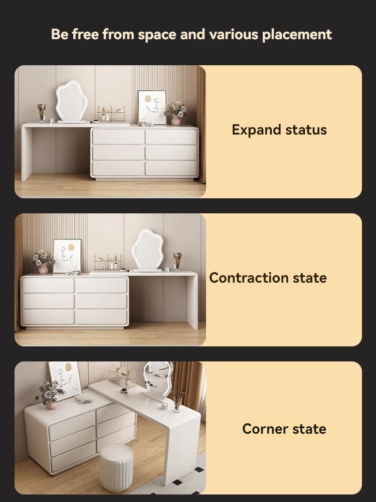 [Pre-order] Internet celebrity dressing table drawer bed end space retractable designer dressing table simple style dressing table-Smart-Living