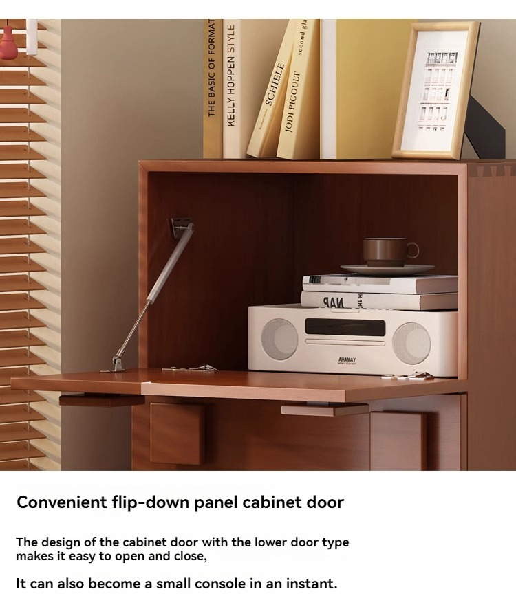 [Pre-order] Nordic retro solid wood Carmen cabinet combination module sofa side cabinet bedroom living room storage cabinet TV cabinet small apartment-Smart-Living