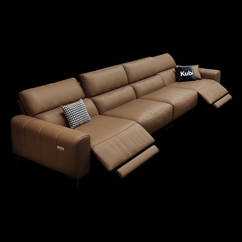 [Pre-order] Cool leather zero wall functional sofa, living room Italian minimalist electric sofa, space capsule multifunctional sofa-Smart-Living