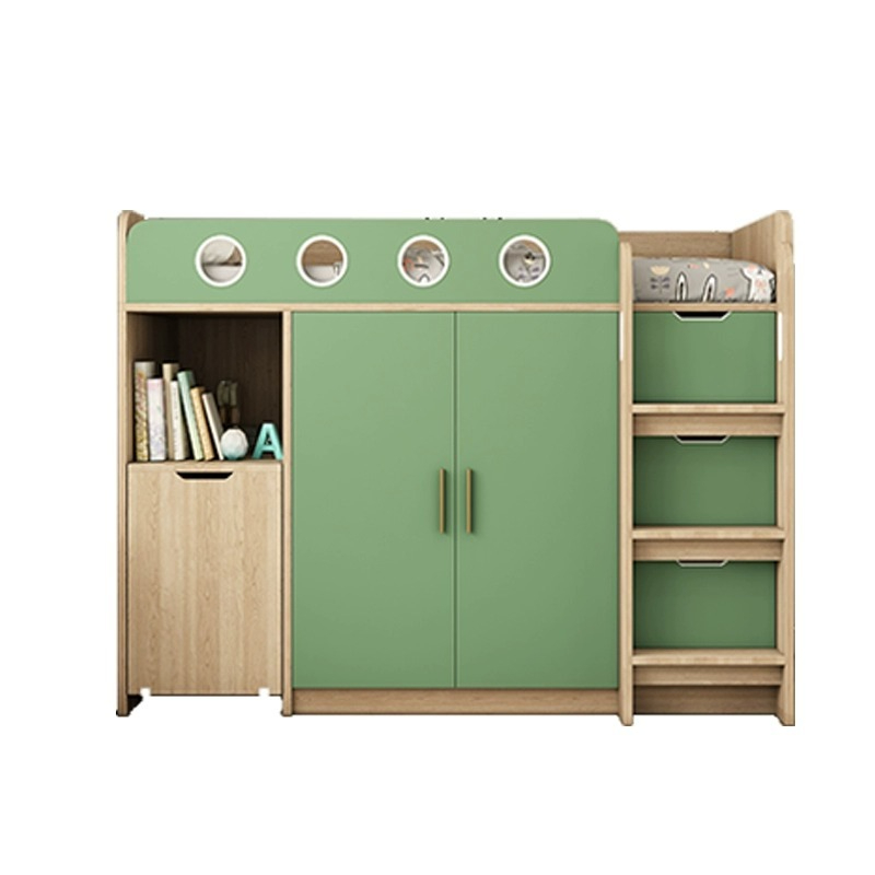 [Pre-order] Nordic children's bed elevated bed bed bed under cabinet desk bed wardrobe one multi-functional tatami bedding combination-Smart-Living