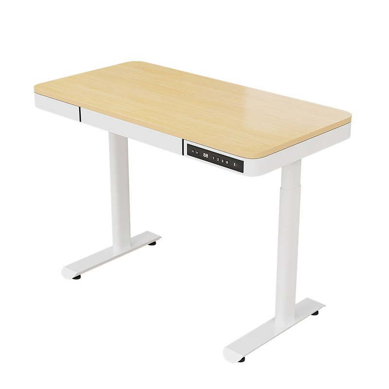 [Pre-order]  Factory custom cross-border standing computer desk electric lift study table with drawer lift table wired fast charging-Smart-Living