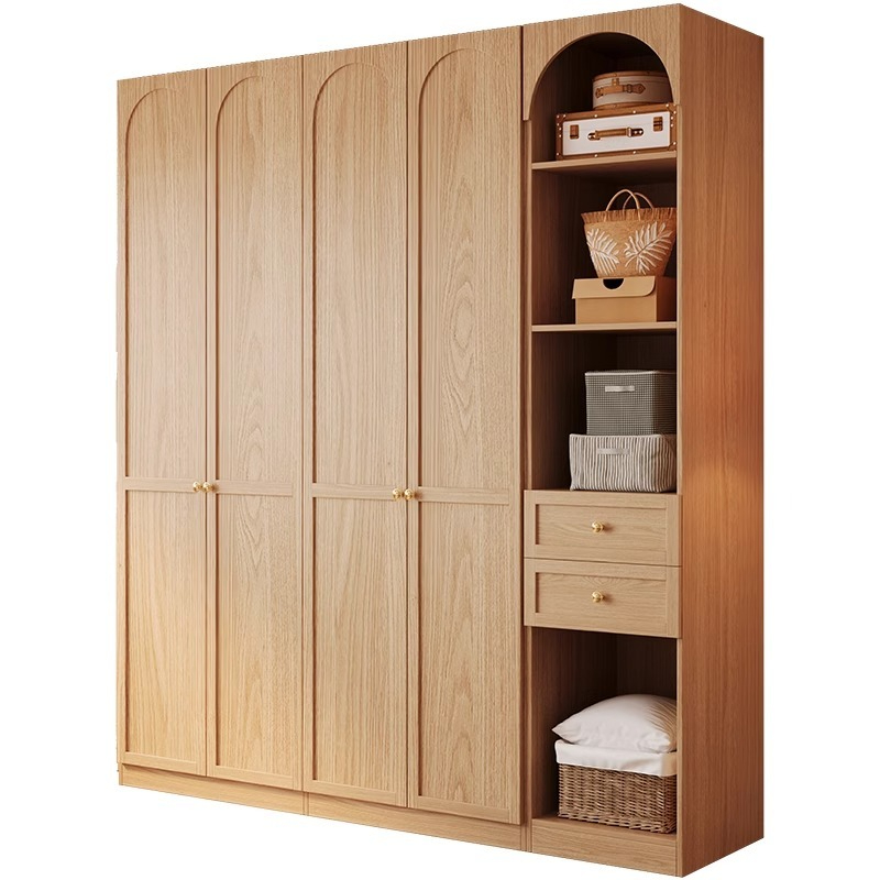 [Pre-order] Modern minimalist retro one door to top wardrobe for home use, bedroom, small unit, swing door, solid wood ecological board, large wardrobe-Smart-Living