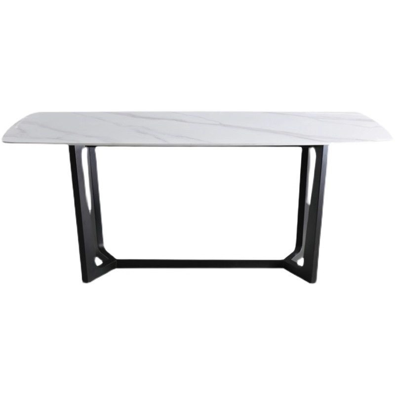 PRE ORDER / BTO PACKAGE - VR - Dinning Table - FD-C18 Rock plate dining table modern minimalist small apartment rectangle restaurant table store light luxury household
