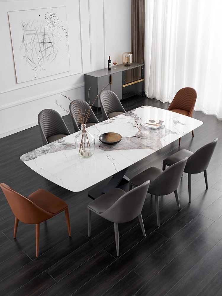 PRE ORDER / BTO PACKAGE - VR - Chair - FD-Y17 Home Italian Minimalist Dining Chair, Nordic Internet-Famous Light Luxury Simple Modern Desk Makeup Hotel Furniture Leather Chair