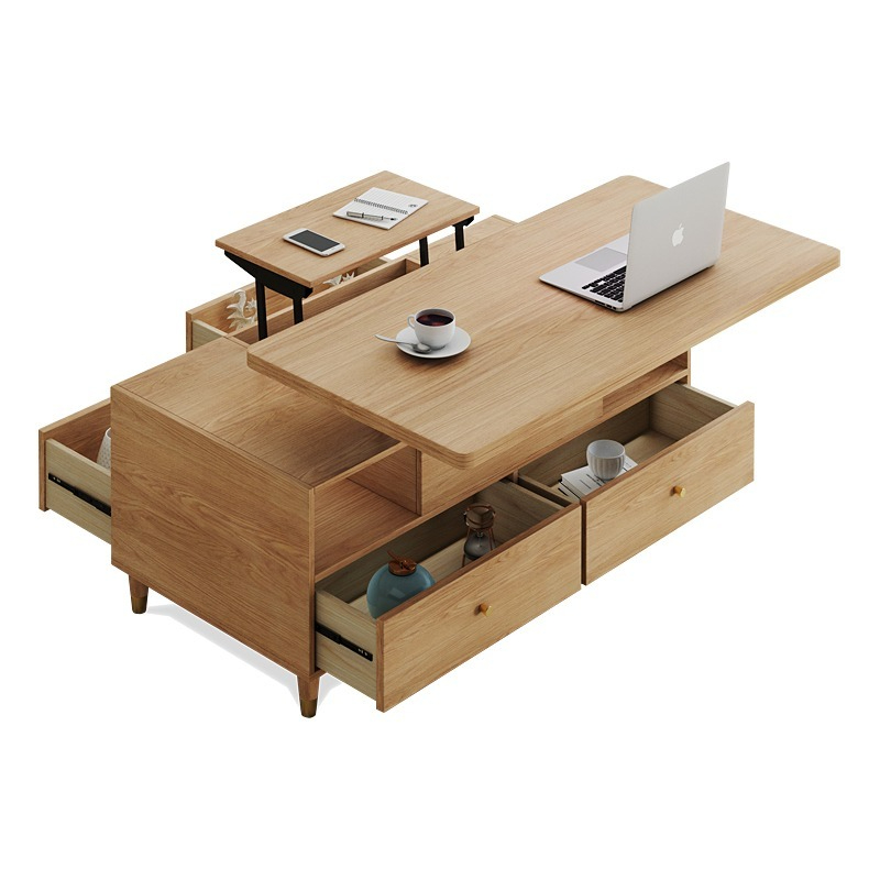 PRE ORDER / BTO PACKAGE - VR - Coffee table -S3013# Lift Coffee Table Convertible to Dining Table - Multi-functional Folding Modern Minimalist Nordic Style Living Room Furniture for Small Spaces with Storage