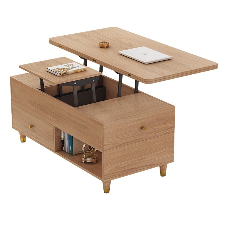 PRE ORDER / BTO PACKAGE - VR - Coffee table -S4014# 1 Meter Lift-up Coffee Table Convertible to Dining Table - Multifunctional, Simple & Modern Foldable 2-in-1 Nordic Living Room Furniture