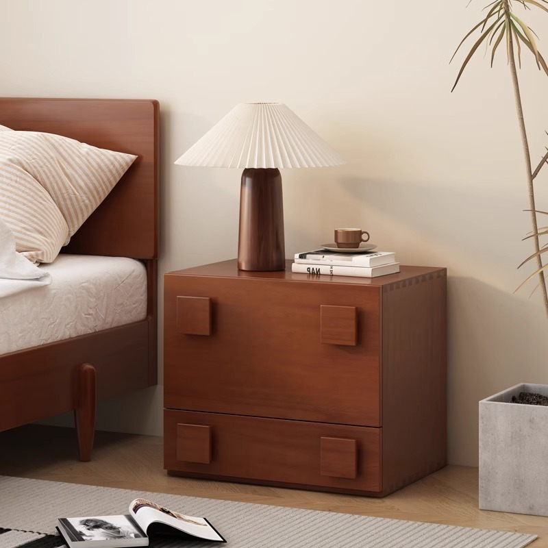 [Pre-order] Nordic retro solid wood Carmen cabinet combination module sofa side cabinet bedroom living room storage cabinet TV cabinet small apartment-Smart-Living