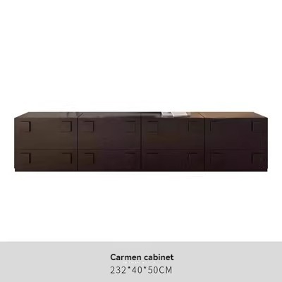[Pre-order] Nordic retro solid wood Carmen cabinet combination module sofa side cabinet bedroom living room storage cabinet TV cabinet small apartment-Smart-Living